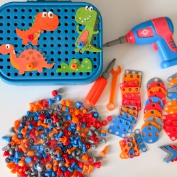 WOOPIE Zestaw Majsterkowicza Klocki Dinozaur Śrubki