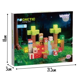 WOOPIE Magnetyczne Klocki Konstrukcyjne Las 75 el.