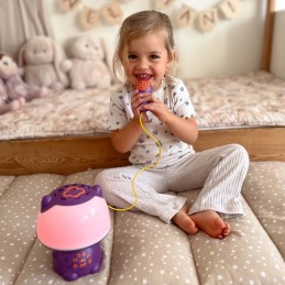 WOOPIE Multifunkcyjna Lampka RGB Głośnik Bluetooth Karaoke Modulator Głosu Karta SD AUX Fioletowa