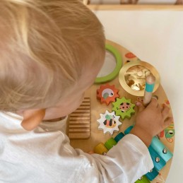 TOOKY TOY Wielofunkcyjny Instrument Centrum Muzyczne Ksylofon Zębatki Tarka Bębenek Talerz Pałeczki