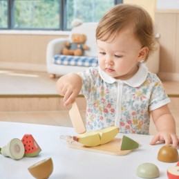 Viga Drewniane Owoce Do Krojenia Na Rzepy Deska Nóż PolarB Zabawka Edukacyjna