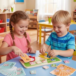 TOOKY TOY Drewniana Zabawka Edukacyjna do Nauki Liczenia Na Palcach Dodawanie i Odejmowanie