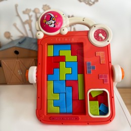WOOPIE Dwustronna Tablica do Rysowania Gra Tetris 2w1 Pomarańczowa