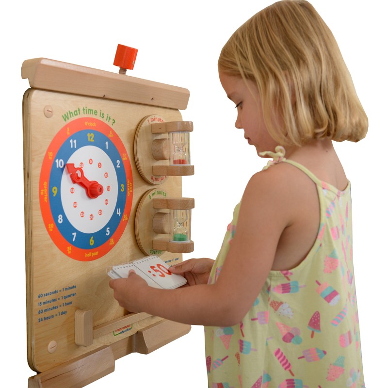 MASTERKIDZ Nauka Odczytywania Zegara Ścienna Tablica Edukacyjna Flex