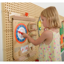 MASTERKIDZ Nauka Odczytywania Zegara Ścienna Tablica Edukacyjna Flex