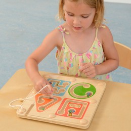 MASTERKIDZ Drewniany Labirynt Magnetyczny Montessori Pisanie i Motoryka