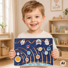 TOOKY TOY Tablica Edukacyjna Układ Słoneczny