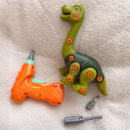 WOOPIE Dinozaur do Skręcania Zestaw Konstrukcyjny + Wiertarka 31 el.