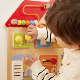 VIGA Drewniana Tablica Manipulacyjna Domek Odkrywania i Nauki