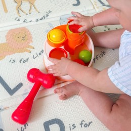 WOOPIE BABY Wbijak Przebijanka Zamek Kule Młotek Zabawka Edukacyjna 12m+