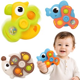 WOOPIE BABY Bączki Spinery Sensoryczne Przyssawki Zwierzątka 3 el.