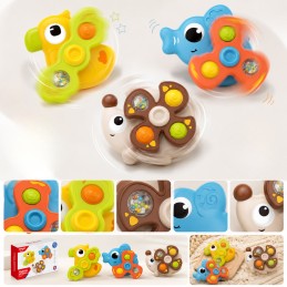 WOOPIE BABY Bączki Spinery Sensoryczne Przyssawki Zwierzątka 3 el.