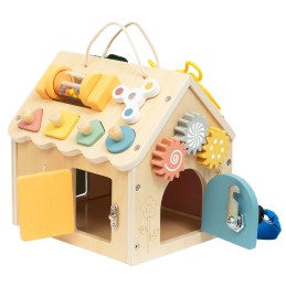 TOOKY TOY Drewniany Domek Manipulacyjny