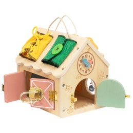 TOOKY TOY Drewniany Domek Manipulacyjny