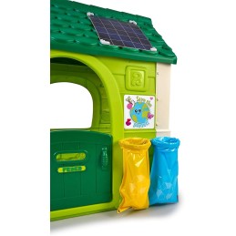 FEBER Domek ogrodowy Eco Karmnik Segregacja Odpadów Imitacja Panelu Słonecznego