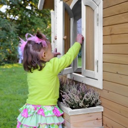 AXI Drewniany Domek z Oknami Alex Playhouse 178 cm