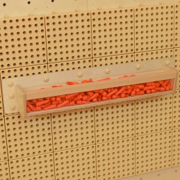MASTERKIDZ Drewniany Pojemniczek Przezroczysta Ścianka 80 cm do Tablic Naukowo-Kreatywnych STEM