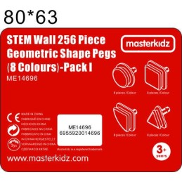 MASTERKIDZ Geometryczne Elementy 8 Kolorów 256 szt Akcesoria do tablic STEM