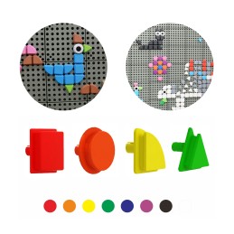 MASTERKIDZ Zestaw Kołeczki w kształcie figur geometrycznych 64szt do tablic STEM