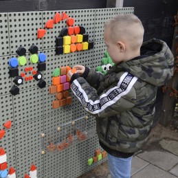 MASTERKIDZ Zestaw Kołeczki w kształcie figur geometrycznych 64szt do tablic STEM