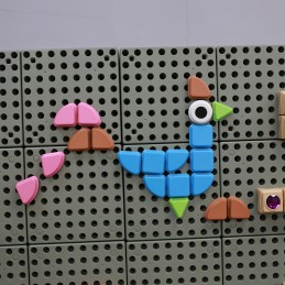 MASTERKIDZ Zestaw Kołeczki w kształcie figur geometrycznych 64szt do tablic STEM