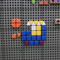 MASTERKIDZ Zestaw Kołeczki w kształcie figur geometrycznych 64szt do tablic STEM
