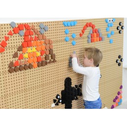 MASTERKIDZ Zestaw Kołeczki w kształcie figur geometrycznych 64szt do tablic STEM