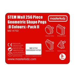 MASTERKIDZ Zestaw Kołeczki w kształcie figur geometrycznych 64szt do tablic STEM