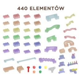 MASTERKIDZ Zestaw Konstrukcyjny Tor dla Piłek Tablica STEM 440elementów