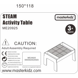 MASTERKIDZ Drewniany Stół Edukacyjny + AKCESORIA STEM WALL