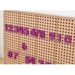 MASTERKIDZ Zestaw Cyferek i Znaków do Nauki Liczenia i Matematyki do Paneli Ściennych STEM 82 el.