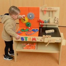 MASTERKIDZ Drewniany Warsztat XXL Montessori STEM z Narzędziami
