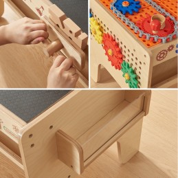MASTERKIDZ Drewniany Warsztat XXL Montessori STEM z Narzędziami