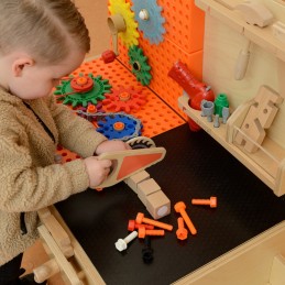 MASTERKIDZ Drewniany Warsztat XXL Montessori STEM z Narzędziami