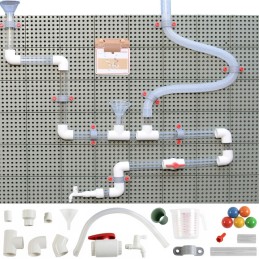MASTERKIDZ System Rur Do Tablicy STEM 84 Elementów Tor Wodny Kulkowy
