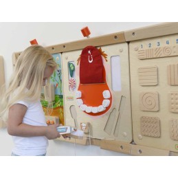 MASTERKIDZ Higiena Jamy Ustnej Ścienna Tablica Sensoryczna Flex Montessori
