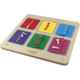 MASTERKIDZ Tablica Ścienna Otwieranie I Zamykanie Zamków Suwaki Guziki Montessori
