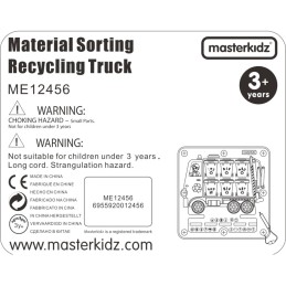 MASTERKIDZ Tablica Magnetyczna Segregowanie Odpadów Ciężarówka do Recyklingu Montessori