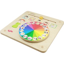 MASTERKIDZ Zestaw Tablic Pociąg 5w1 Tablica Sensoryczna Motoryczna Nauka Zmysłów i Emocji
