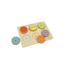 MASTERKIDZ Drewniana Układanka Matematyczna Ułamki