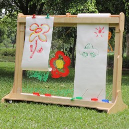 MASTERKIDZ Ogromna Drewniana Sztaluga Okienna Do Malowania