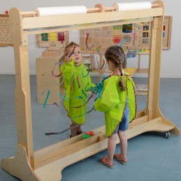 MASTERKIDZ Ogromna Drewniana Sztaluga Okienna Do Malowania