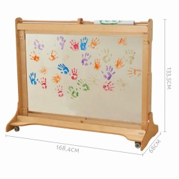 MASTERKIDZ Ogromna Drewniana Sztaluga Okienna Do Malowania