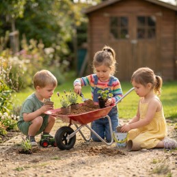 CLASSIC WORLD EDU Metalowa Taczka Ogrodowa do Piaskownicy Plaży Ogrodu