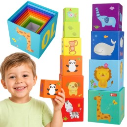 CLASSIC WORLD Magic Box Klocki Układanka Wieża Pudełko Zabawka Edukacyjna