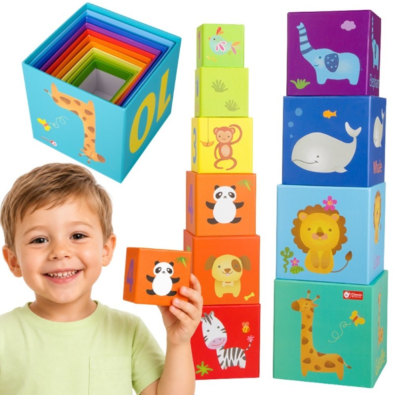 CLASSIC WORLD Magic Box Klocki Układanka Wieża Pudełko Zabawka Edukacyjna