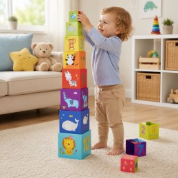 CLASSIC WORLD Magic Box Klocki Układanka Wieża Pudełko Zabawka Edukacyjna