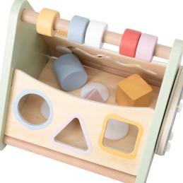 VIGA Drewniana Układanka Sorter Kształtów Montessori Klocki Liczydło PolarB