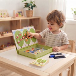 TOOKY TOY Drewniana Gra Magnetyczna Układanka Montessori dla Dzieci