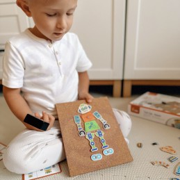 VIGA Drewniana Przybijanka Roboty 45 elementów Montessori